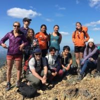Most of the group on a hike in the Chugach Mountains, a tradition during orientation ©Anna Dalton